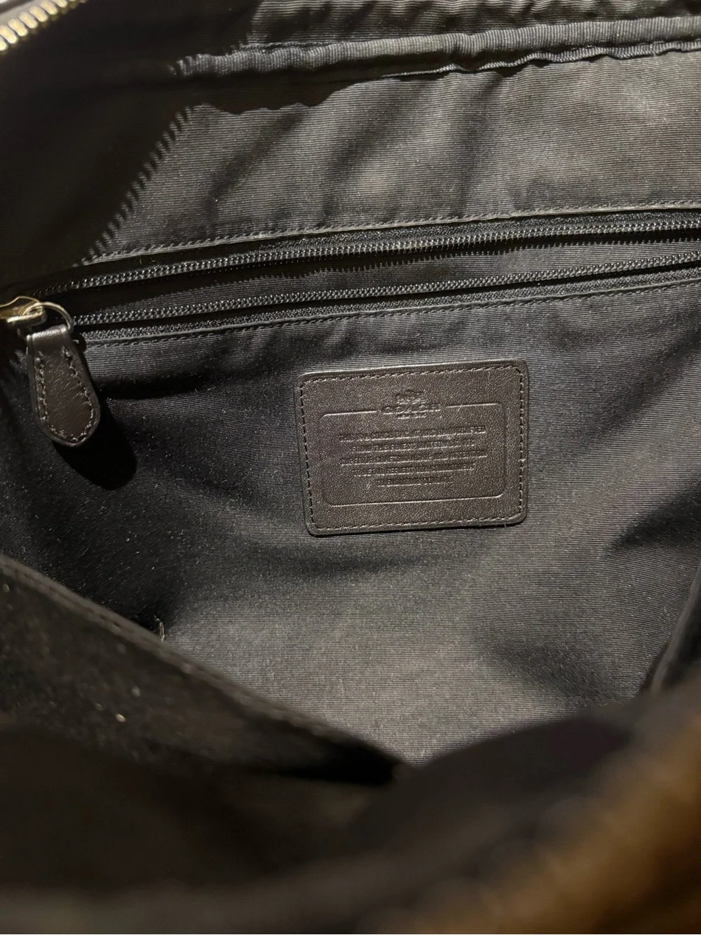 Coach Brown Signature Canvas Laptop Briefcase with Dark Brown Trim
